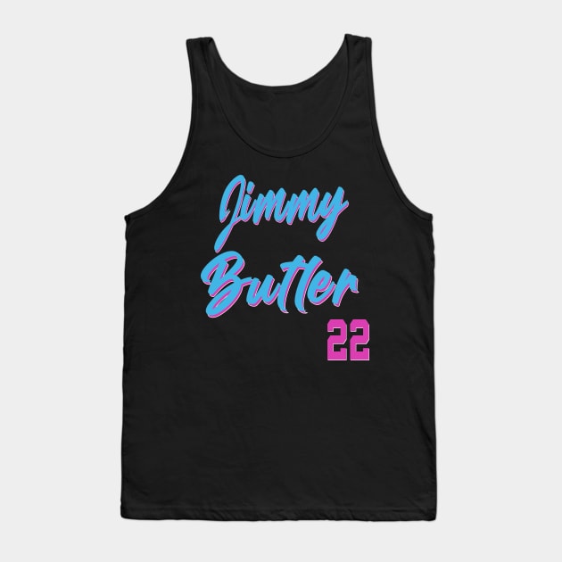 Jimmy Butler Miami Heat Vice Colors Tank Top by IronLung Designs